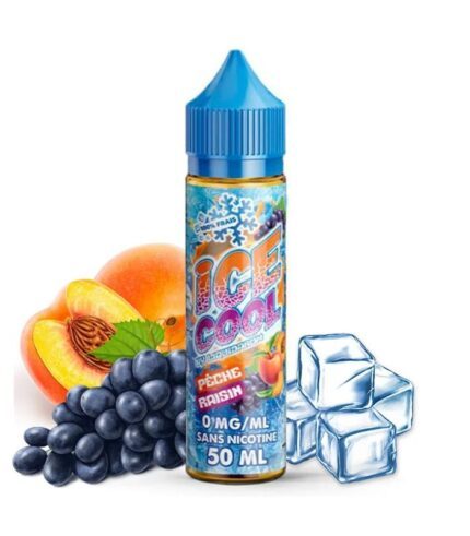 Ice Cool Pêche Raisin – E-liquide Frais & Fruité 50 ml