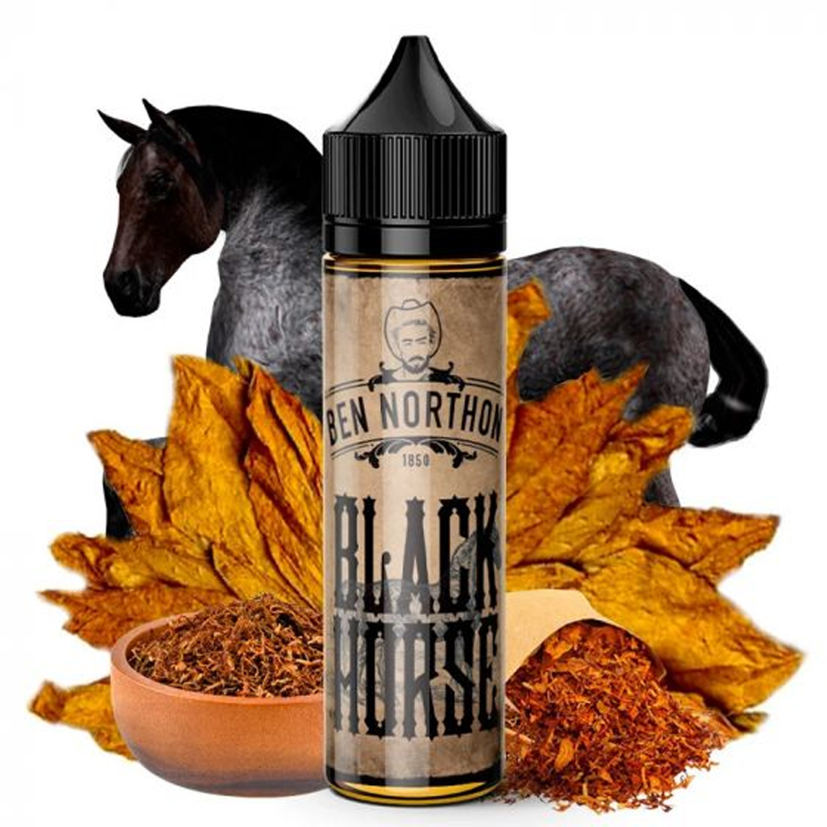 Ben Northon Black Horse - E-Liquide Tabac Brun 50ml 70/30 – Image 1