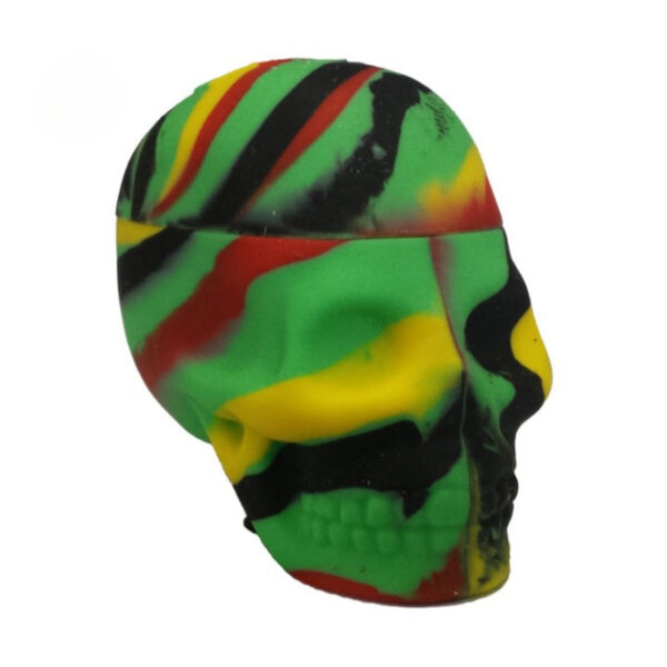 NoGoo Skull Rasta conteneur silicone multicolore