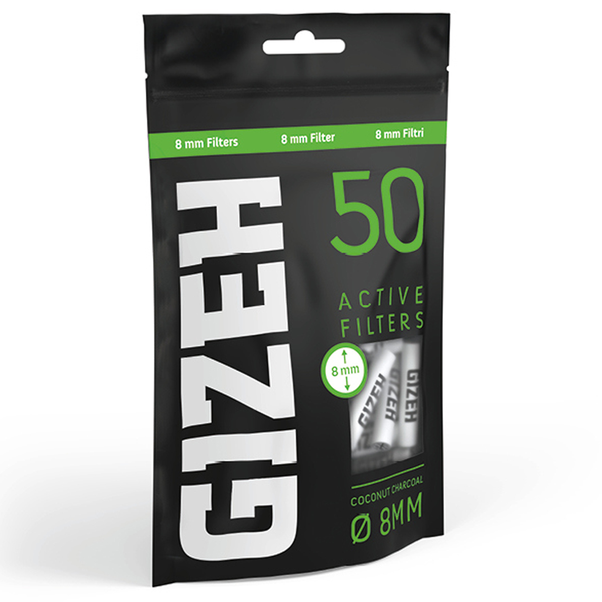 GIZEH Active Filtre 8mm 50pcs – Image 1