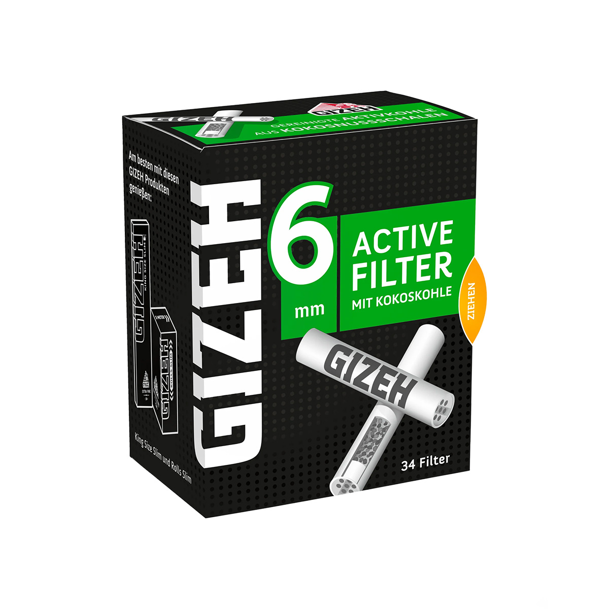 GIZEH Active Filtre 6mm 34pcs – Image 1