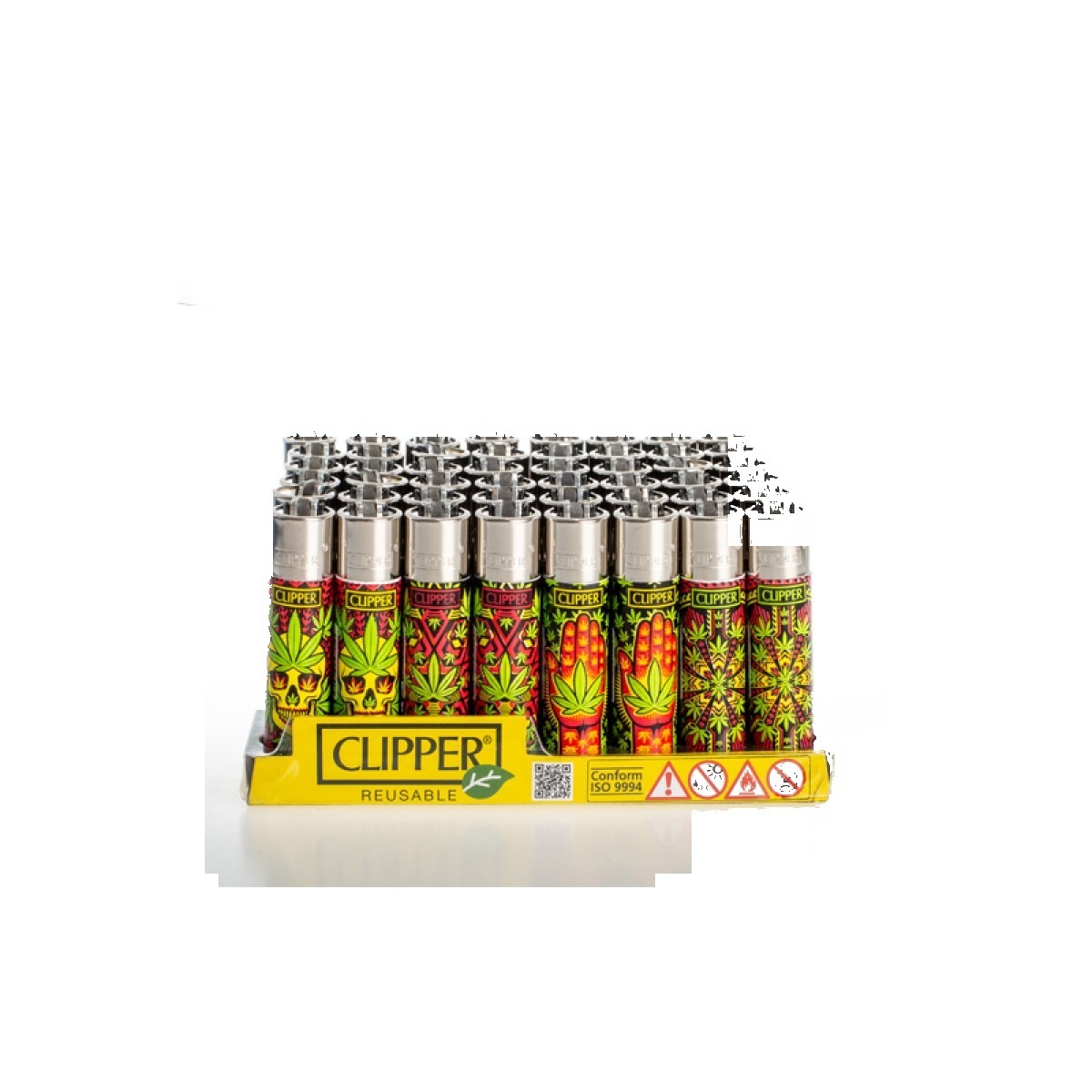 p-22996-26677-v7 Briquet Clipper CC Leaves — Rechargeable butane – Image 1