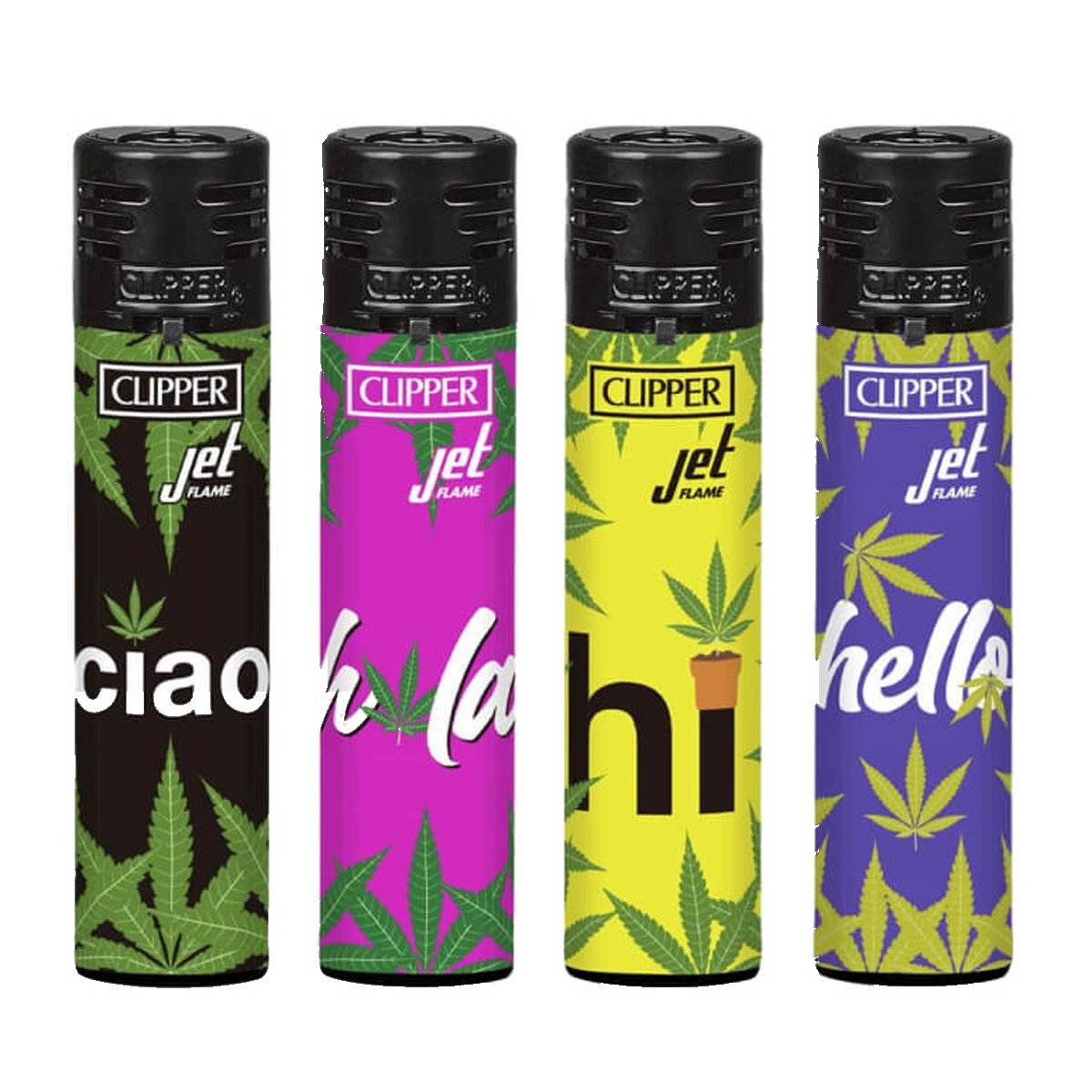 p-26132-26152-v7 Briquet Clipper Jet Box Good Vibes Only 24pcs — Rechargeable butane – Image 1
