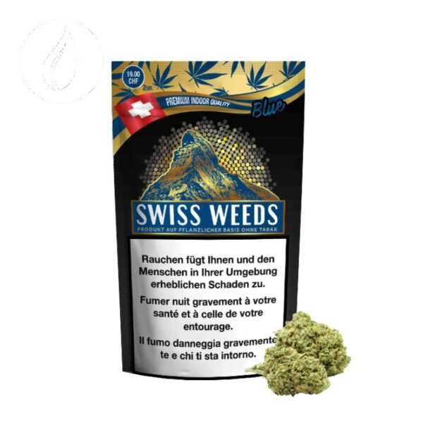 Pure Europe Swiss Weeds Blue CBD 2g — Fleur Indoor Suisse – Image 1