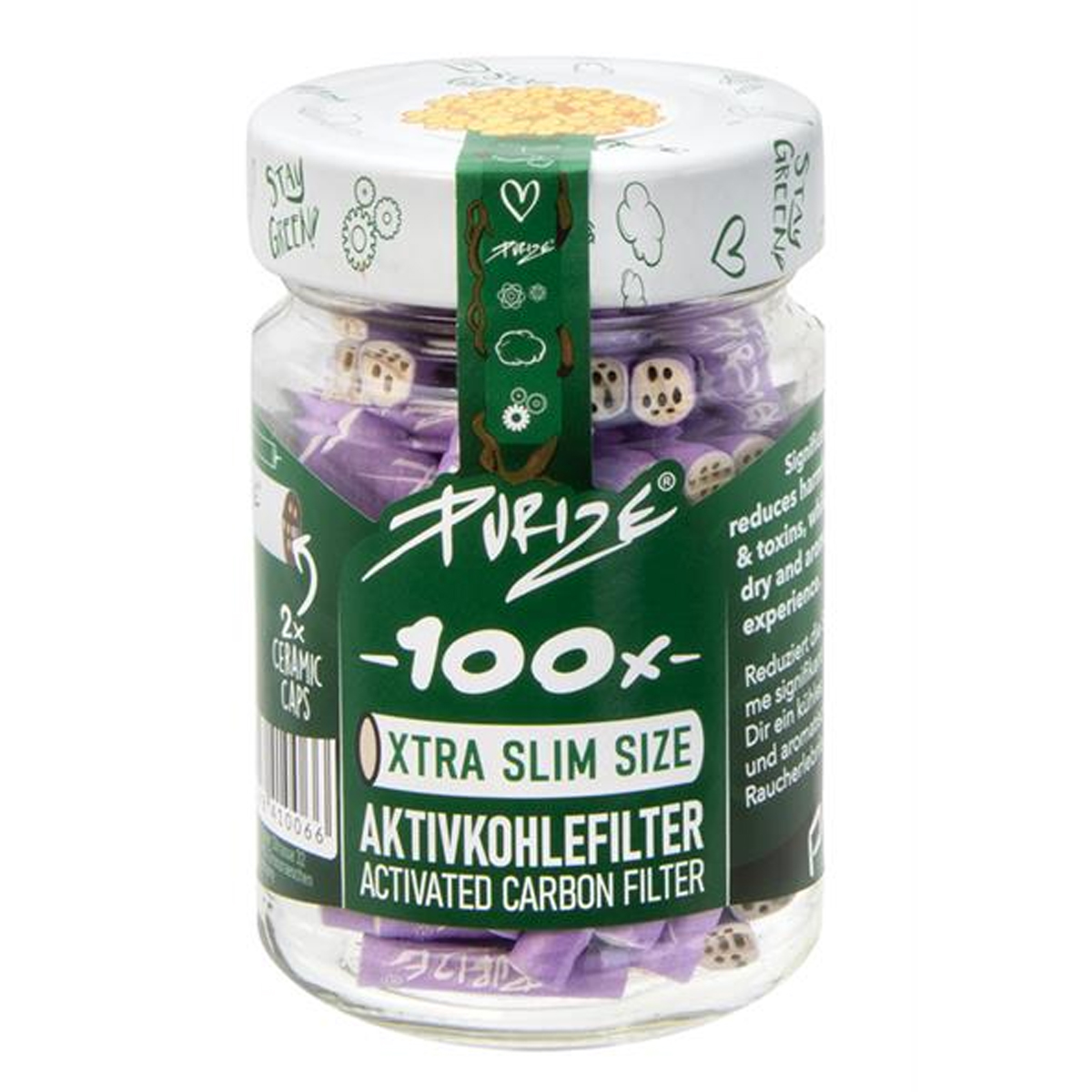 Purize Xtra-Slim Glass 6mm 100pcs Lilac – Image 1