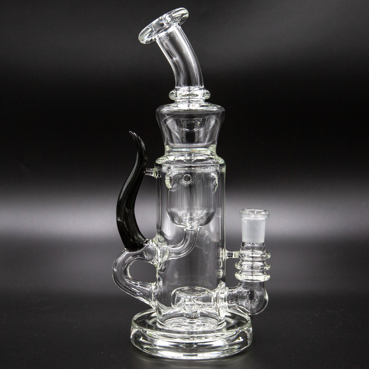 Badabing Verre Special Edition Incycler 14mm Black Horn Unikat – Image 1