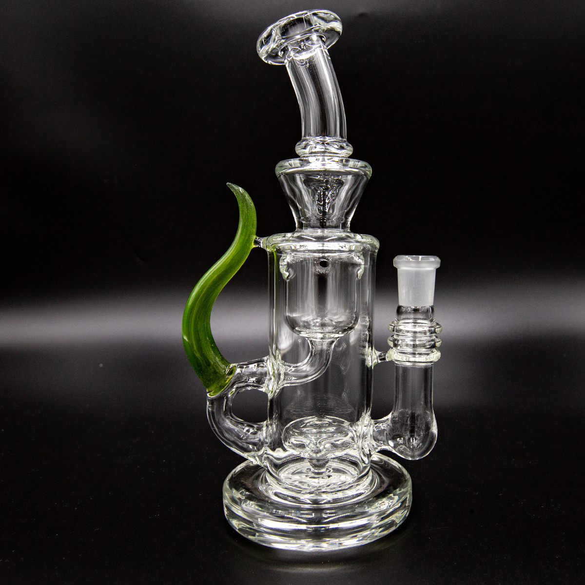 Badabing Verre Special Edition Incycler 14mm Green Horn Unikat – Image 1